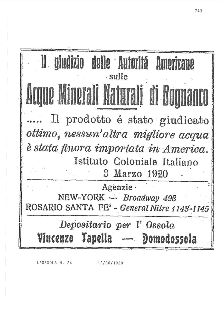 bognanco premio migliori acque america