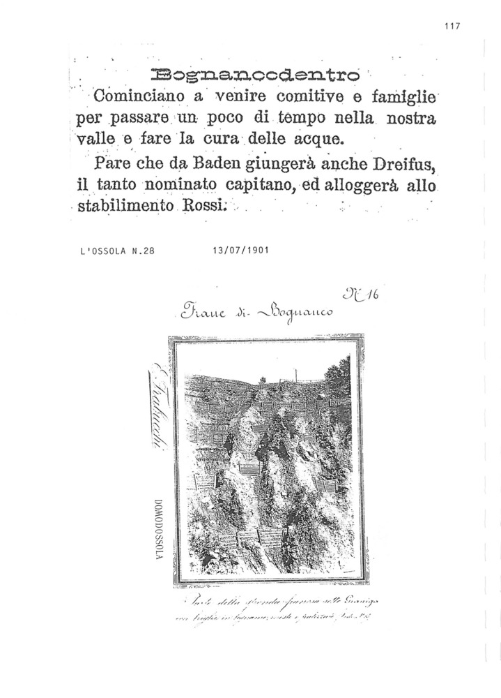 generale dreifus in val bognanco per i benefici delle acque curative 1901