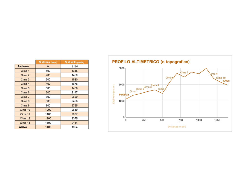 realizzazione profilo altimetrico online con excel