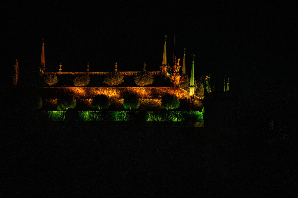 Giardini Isola Bella Borromea terrazza e teatro massimo durante isole di luce